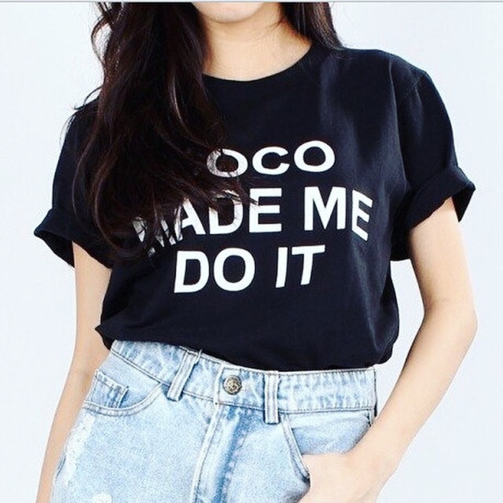 NEW COCO MADE ME DO IT GRAPHIC TEE SHIRT S-5X